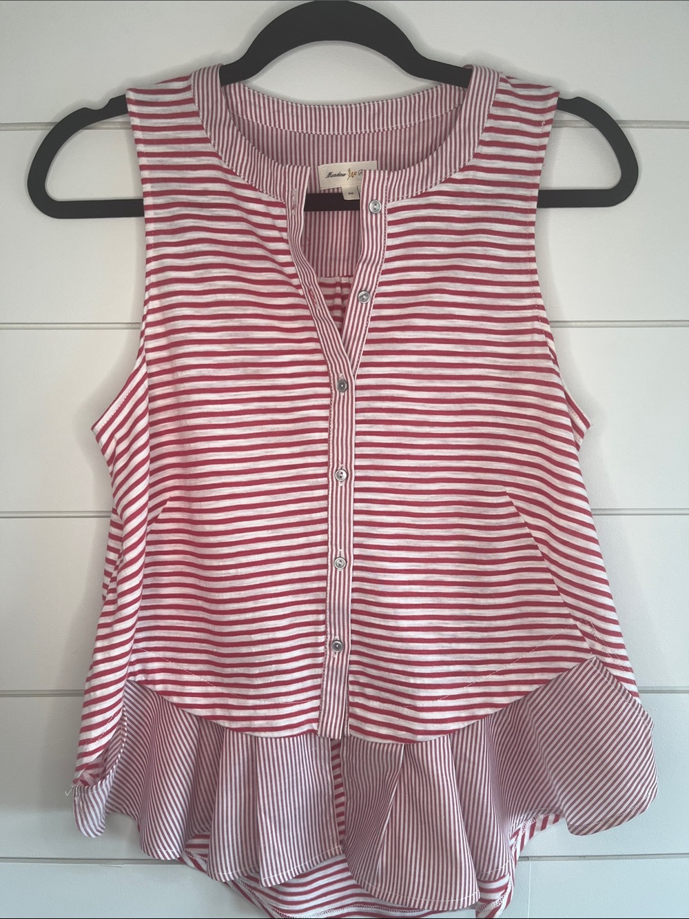 Anthropologie Meadow Rue Striped Button-Up Shirt Size XS